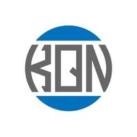 kqn lettera logo design su bianca sfondo. kqn creativo iniziali cerchio logo concetto. kqn lettera design. vettore