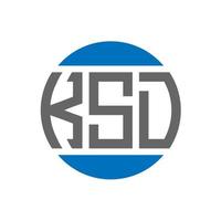 ksd lettera logo design su bianca sfondo. ksd creativo iniziali cerchio logo concetto. ksd lettera design. vettore