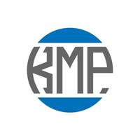 kmp lettera logo design su bianca sfondo. kmp creativo iniziali cerchio logo concetto. kmp lettera design. vettore