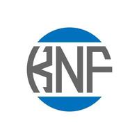 knf lettera logo design su bianca sfondo. knf creativo iniziali cerchio logo concetto. knf lettera design. vettore