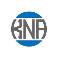 KNA lettera logo design su bianca sfondo. KNA creativo iniziali cerchio logo concetto. KNA lettera design. vettore