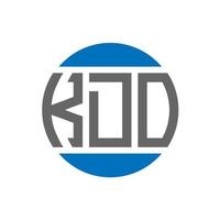 kdo lettera logo design su bianca sfondo. kdo creativo iniziali cerchio logo concetto. kdo lettera design. vettore