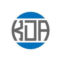 kda lettera logo design su bianca sfondo. kda creativo iniziali cerchio logo concetto. kda lettera design. vettore