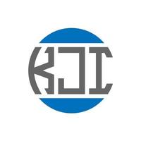 kji lettera logo design su bianca sfondo. kji creativo iniziali cerchio logo concetto. kji lettera design. vettore