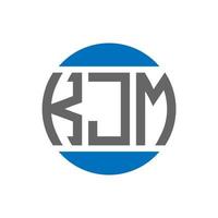 kjm lettera logo design su bianca sfondo. kjm creativo iniziali cerchio logo concetto. kjm lettera design. vettore