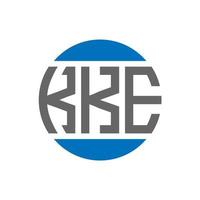 kke lettera logo design su bianca sfondo. kke creativo iniziali cerchio logo concetto. kke lettera design. vettore
