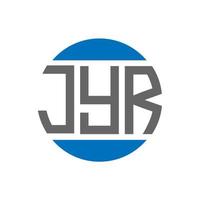 jyr lettera logo design su bianca sfondo. jyr creativo iniziali cerchio logo concetto. jyr lettera design. vettore
