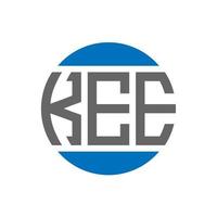 kee lettera logo design su bianca sfondo. kee creativo iniziali cerchio logo concetto. kee lettera design. vettore