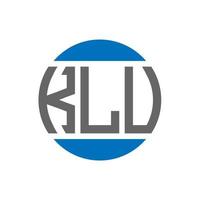 klu lettera logo design su bianca sfondo. klu creativo iniziali cerchio logo concetto. klu lettera design. vettore