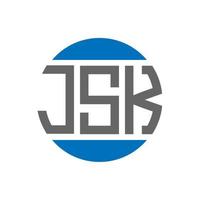 jsk lettera logo design su bianca sfondo. jsk creativo iniziali cerchio logo concetto. jsk lettera design. vettore