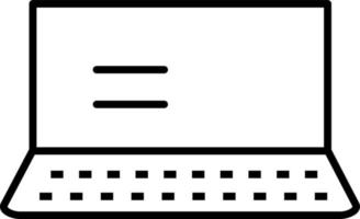 icona della linea del laptop vettore