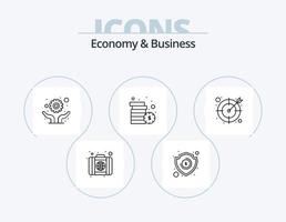 economia e attività commerciale linea icona imballare 5 icona design. dollaro. sostenibile. tavola. moderno. architettura vettore