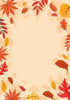 colorato autunno autunno le foglie floreale sfondo illustrazione vettore