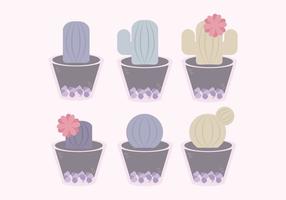 Vector Cute Cactus Set