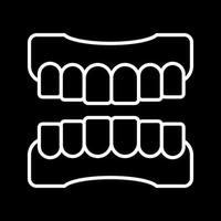 dentiera vettore icona