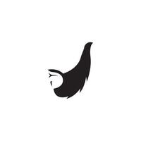 cartello di barba logo vettore icona illustrazione design