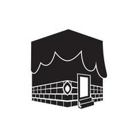kaaba vettore icona. il mecca di culto per musulmani, logo design