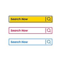 ricerca adesso etichetta utente interfaccia cartello design vettore