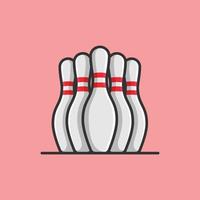 bowling palla cartone animato vettore icona illustrazione. sport oggetto icona