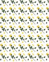 senza soluzione di continuità modello con giallo Rose, foglie. contento San Valentino giorno, romanza, amore concetto. Perfetto per Prodotto disegno, scrapbooking, tessile, involucro carta vettore