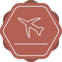 icona della linea di decollo del volo vettore