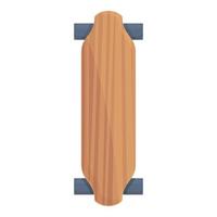 legna longboard icona cartone animato vettore. retrò tavola vettore