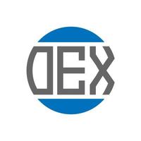 oex lettera logo design su bianca sfondo. oex creativo iniziali cerchio logo concetto. oex lettera design. vettore