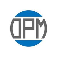 op.m lettera logo design su bianca sfondo. op.m creativo iniziali cerchio logo concetto. op.m lettera design. vettore