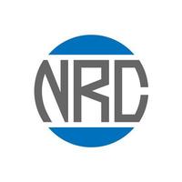 nrc lettera logo design su bianca sfondo. nrc creativo iniziali cerchio logo concetto. nrc lettera design. vettore