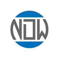 ndw lettera logo design su bianca sfondo. ndw creativo iniziali cerchio logo concetto. ndw lettera design. vettore