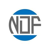 ndf lettera logo design su bianca sfondo. ndf creativo iniziali cerchio logo concetto. ndf lettera design. vettore