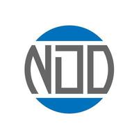 ndo lettera logo design su bianca sfondo. ndo creativo iniziali cerchio logo concetto. ndo lettera design. vettore