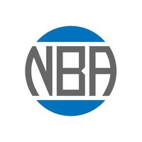 nba lettera logo design su bianca sfondo. nba creativo iniziali cerchio logo concetto. nba lettera design. vettore