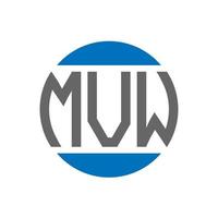 mvw lettera logo design su bianca sfondo. mvw creativo iniziali cerchio logo concetto. mvw lettera design. vettore