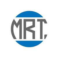 mrt lettera logo design su bianca sfondo. mrt creativo iniziali cerchio logo concetto. mrt lettera design. vettore