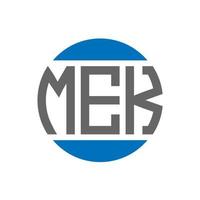 mek lettera logo design su bianca sfondo. mek creativo iniziali cerchio logo concetto. mek lettera design. vettore