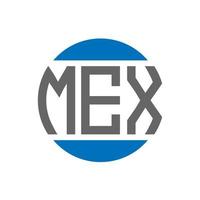 mex lettera logo design su bianca sfondo. mex creativo iniziali cerchio logo concetto. mex lettera design. vettore