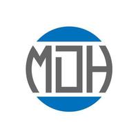 mdh lettera logo design su bianca sfondo. mdh creativo iniziali cerchio logo concetto. mdh lettera design. vettore