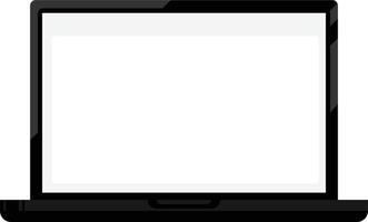 nero telaio il computer portatile con un' vuoto schermo vettore