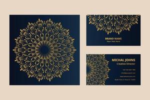 oro attività commerciale carte con fiore orientale mandala professionista vettore