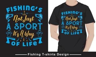 pesca maglietta design professionista vettore