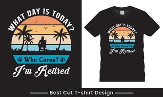 gatti, gatto retrò Vintage ▾ maglietta design. gatto maglietta. Stampa per manifesti, magliette, da donna camicie, gatto amante. vettore