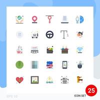25 creativo icone moderno segni e simboli di libero professionista posta perno il computer portatile uomo modificabile vettore design elementi