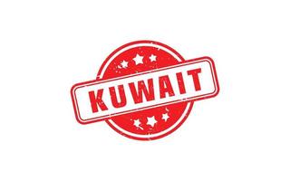Kuwait francobollo gomma da cancellare con grunge stile su bianca sfondo vettore