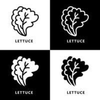 lattuga pianta biologico cibo icona logo. verdura e frutta simbolo illustrazione vettore