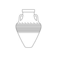 argilla vaso schema icona illustrazione su bianca sfondo vettore