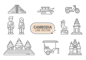 Vettore delle icone della Cambogia