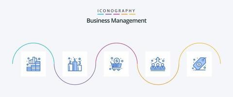 attività commerciale gestione blu 5 icona imballare Compreso gestione. gestione. attività commerciale. datore di lavoro. attività commerciale vettore