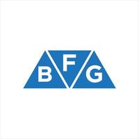 fbg triangolo forma logo design su bianca sfondo. fbg creativo iniziali lettera logo concetto. vettore