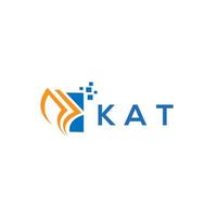 Kat credito riparazione contabilità logo design su bianca sfondo. Kat creativo iniziali crescita grafico lettera logo concetto. Kat attività commerciale finanza logo design. vettore